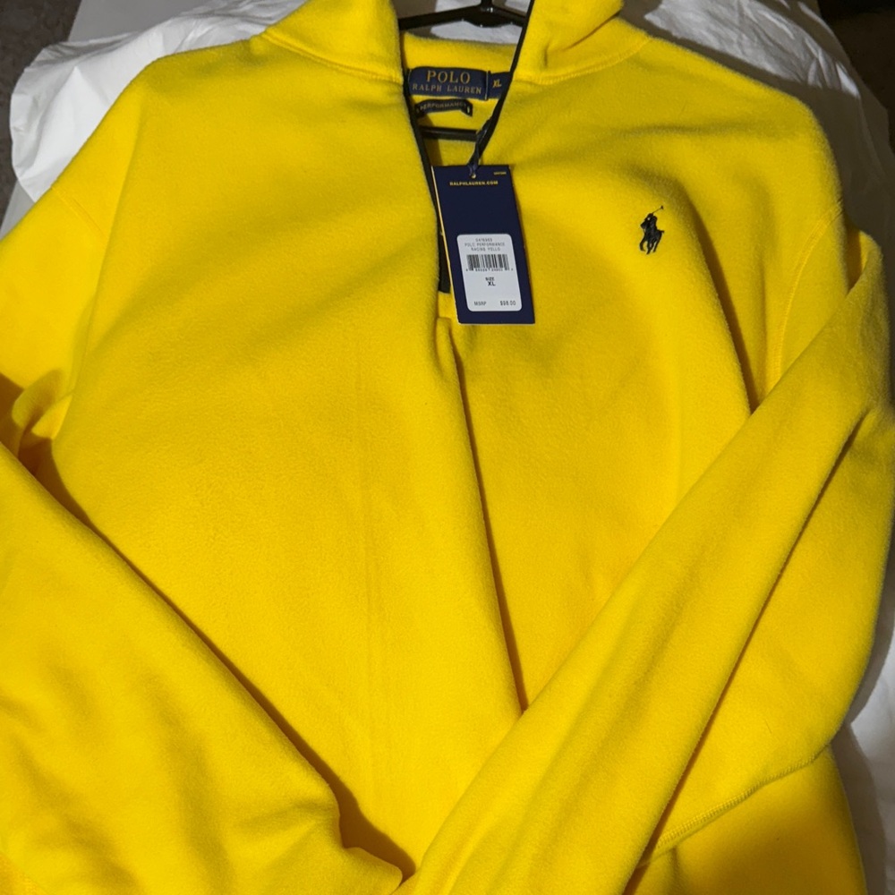 Polo by Ralph Lauren Performance Men's Bright Yellow Zip-Up Fleece